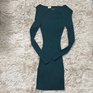 Teal A&F Ribbed Bodycon Dress (never worn)